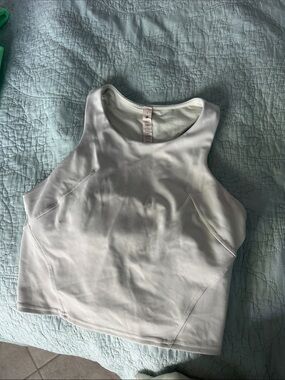 lululemon athletica White Cropped High-Neck Tank